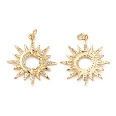 COLGANTE B/O SOL CON ZIRCONES 28X25MM1