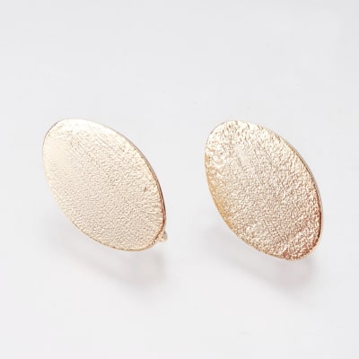 BASE DE ARO B/ORO OVALO TEXTURIZADO 18X11MM1