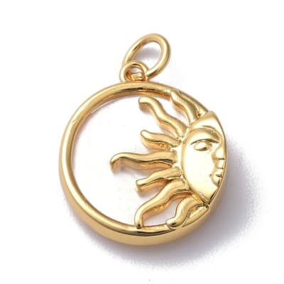 COLGANTE B/O SOL CON BASE DE NACAR 18X16MM1