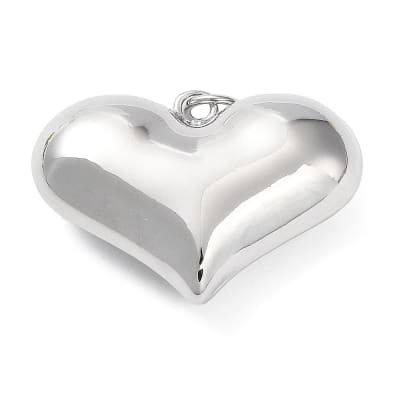 COLGANTE B/PLATINO CORAZON INFLADO 27X38MM1