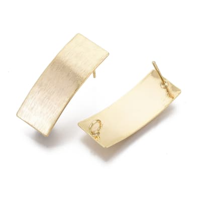 BASE DE ARO B/ORO RECTANGULO ONDULADO 25X10MM1