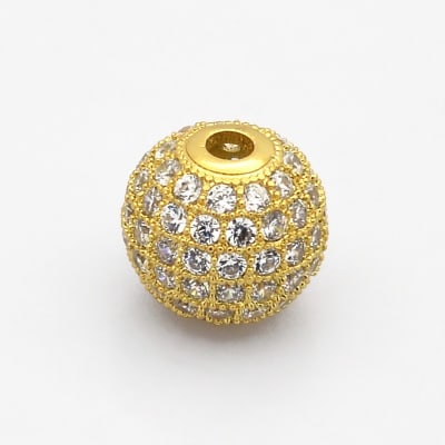 PASADOR BOLA DE FUEGO B/O C/ZIRCONES 8MM1