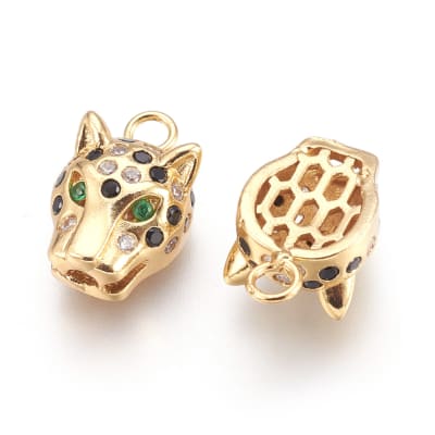 COLGANTE B/O LEOPARDO CON ZIRCONES 16X10MM1