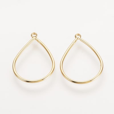 COLGANTE B/ORO LAGRIMA 18X13MM