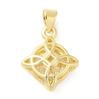 COLGANTE B/O NUDO DE BRUJA CON ZIRCON 18X15MM