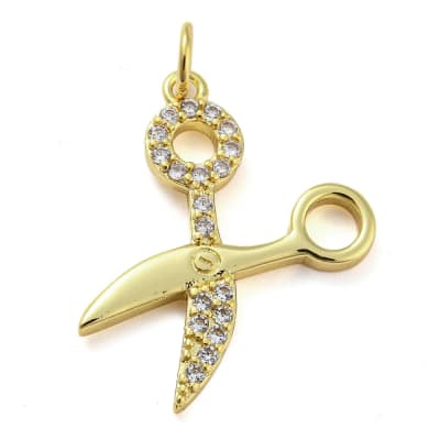 COLGANTE B/O TIJERAS CON ZIRCONES 23X19MM1