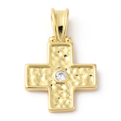 COLGANTE B/O CRUZ PLANA CON ZIRCON CENTRAL 24X16MM1