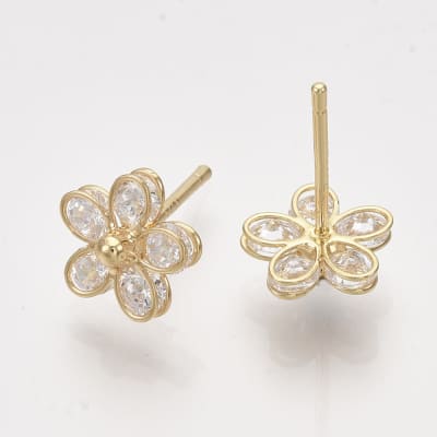 ARO LISTO B/O FLOR ZIRCON  9X9MM1