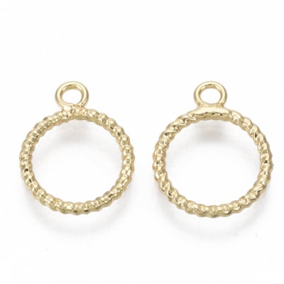 COLGANTE B/ORO CIRCULO TORNEADO 15X11MM1
