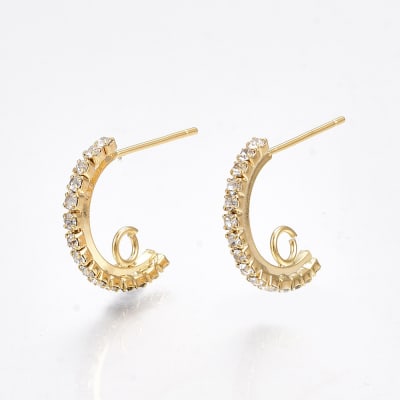 BASE DE ARO B/O TIPO C ZIRCON 16X2MM