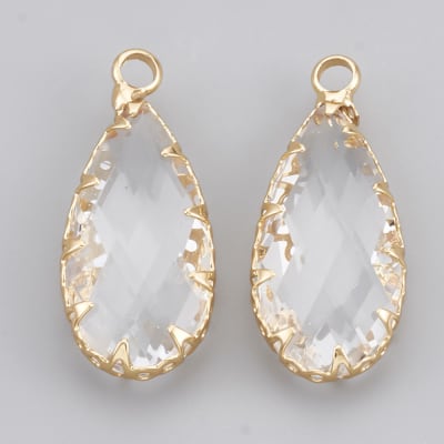COLGANTE B/O LAGRIMA ZIRCON 24X10MM1