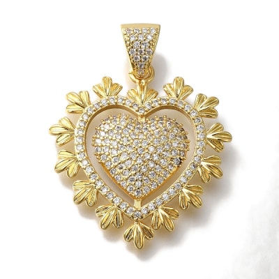 COLGANTE B/O CORAZON DETENTE CON ZIRCONES 30X28MM1