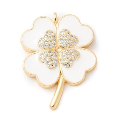 COLGANTE B/O TREBOL BLANCO CON ZIRCONES 27X20MM1