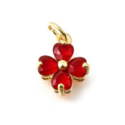 COLGANTE B/O TREBOL DE ZIRCONES 14X10MM1