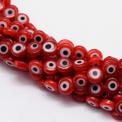 TIRA OJO MURANO ROJO PLANO 8MM