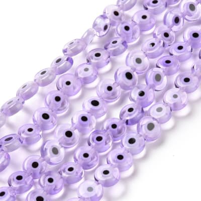 TIRA OJO MURANO PURPURA PLANO 8MM