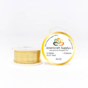 ALAMBRE AMERICRAFT SUPPLY LIGHT GOLD CALIBRE 22