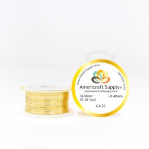 ALAMBRE AMERICRAFT SUPPLY LIGHT GOLD CALIBRE 26