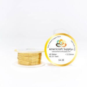 ALAMBRE AMERICRAFT SUPPLY LIGHT GOLD CALIBRE 28