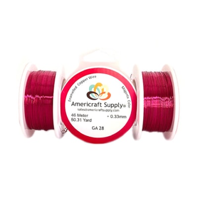 ALAMBRE AMERICRAFT SUPPLY MAGENTA CALIBRE 28