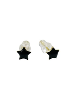 AROS LISTOS B/O MINI ESTRELLA ESMALTADO NEGRO 6MM