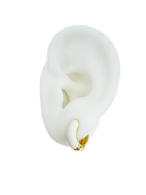 AROS LISTOS B/O HUGGIE ESMALTADO BLANCO 14X15MM