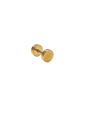 BASE DE ARO ACERO INOX. PESA CON ROSCA DORADO 11X6MM