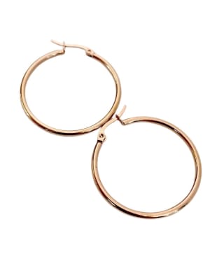 BASE DE ARO ACERO INOX. ORO ROSA FORMA DE ANILLO 35MM