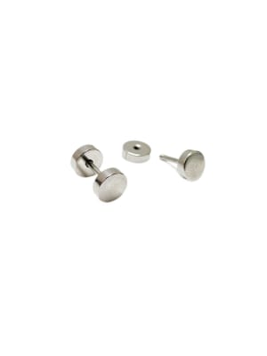 BASE DE ARO ACERO INOX. PESA CON ROSCA PLATEADO 11X6MM