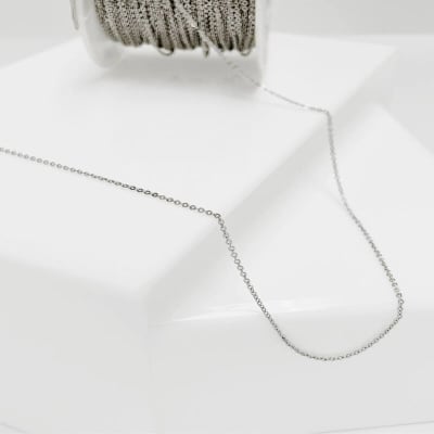 CADENA POR METRO PLATINO ESLABON MINI 1.5X1.3MM1