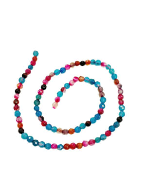 AGATA FACETADO COLORES AZUL/FUCSIA TIRA 4MM