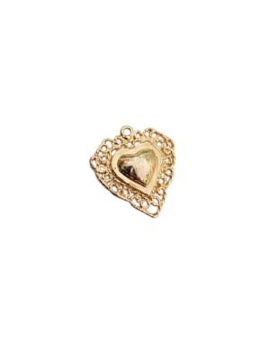COLGANTE B/ORO CORAZON DETENTE BORDEADO 5MS 27X25MM