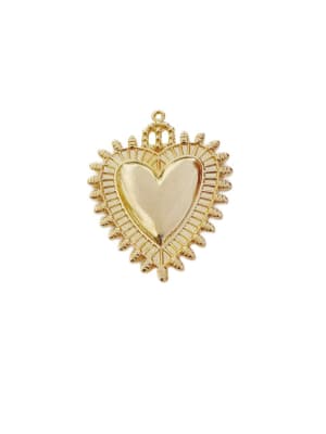 COLGANTE B/ORO CORAZON BORDE DE PUNTAS 5MS 45X35MM