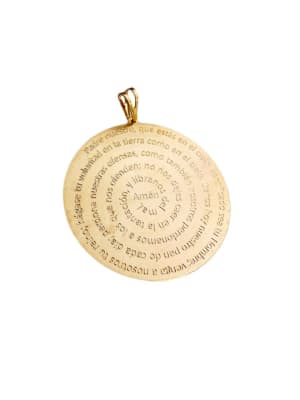 COLGANTE B/ORO PADRE NUESTRO 5MS 40MM