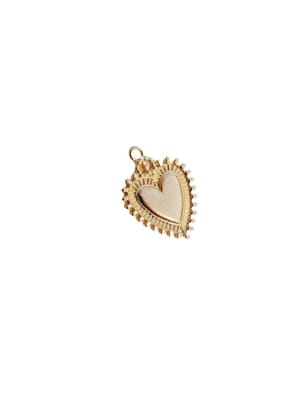 COLGANTE B/ORO CORAZON DETENTE MED PUNTAS 20X27MM