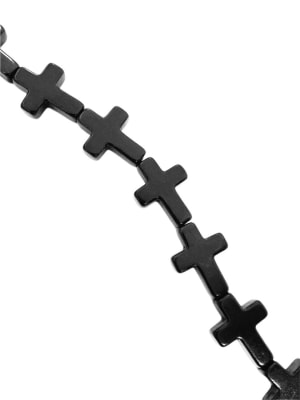 TURQUESA SINTETICA CRUZ NEGRA 16X12MM