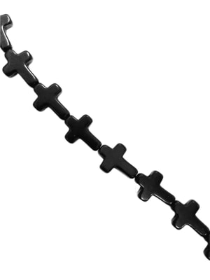 TURQUESA SINTETICA CRUZ NEGRA PEQ. 15X20MM