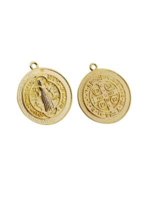 COLGANTE B/ORO MEDALLA SAN BENITO 3MS 25MM1