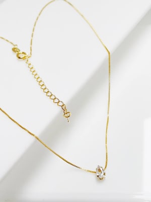 CADENA LISTA B/ORO VENECIANA MINI CON PUNTO DE LUZ 45CM1