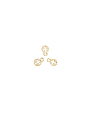 COLGANTE B/ORO MINI CRUZ HUECA CIRCULAR 7X5MM