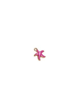 COLGANTE B/ORO ESTRELLA DE MAR ESMALTADA FUCSIA 15X13MM1