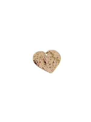 COLGANTE B/ORO CORAZON MARTILLADO 17X20MM