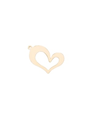 COLGANTE B/ORO CORAZON PLANO 18X29MM