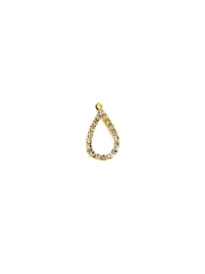 COLGANTE B/ORO GOTA BORDE DE ZIRCONES 20X12MM