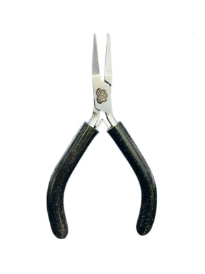 ALICATE PUNTA PLANA ANCHA GLITER MANGO NEGRO A.S