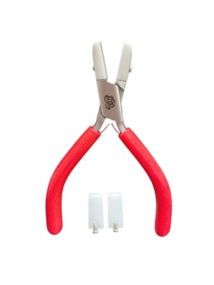 ALICATE PUNTA CUADRADA SILICONA GLITER MANGO ROSA A.S1