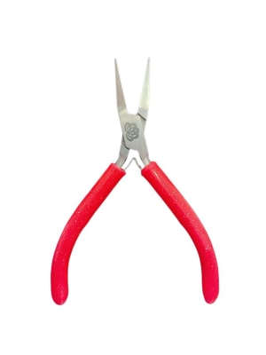 ALICATE PUNTA PLANA ANCHA GLITER MANGO ROSA A.S