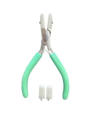 ALICATE PUNTA CUADRADA SILICONA GLITER MANGO VERDE A.S1