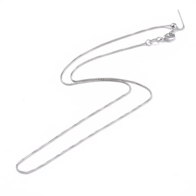 CADENA LISTA B/PLATINO VENECIANA AGUJA 45CM1