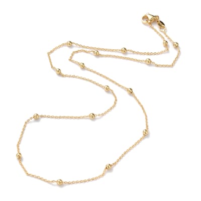 CADENA LISTA B/ORO ESLABON BALIN 45CM1